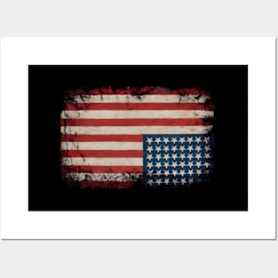 American Flag Distress Upside Down United States Usa Posters and Art